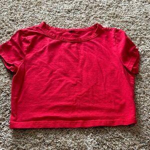 Vibrant Red Women's Crop Top